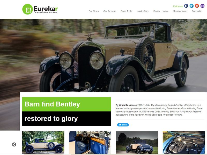 Eurekar - Barn find Bentley restored to glory