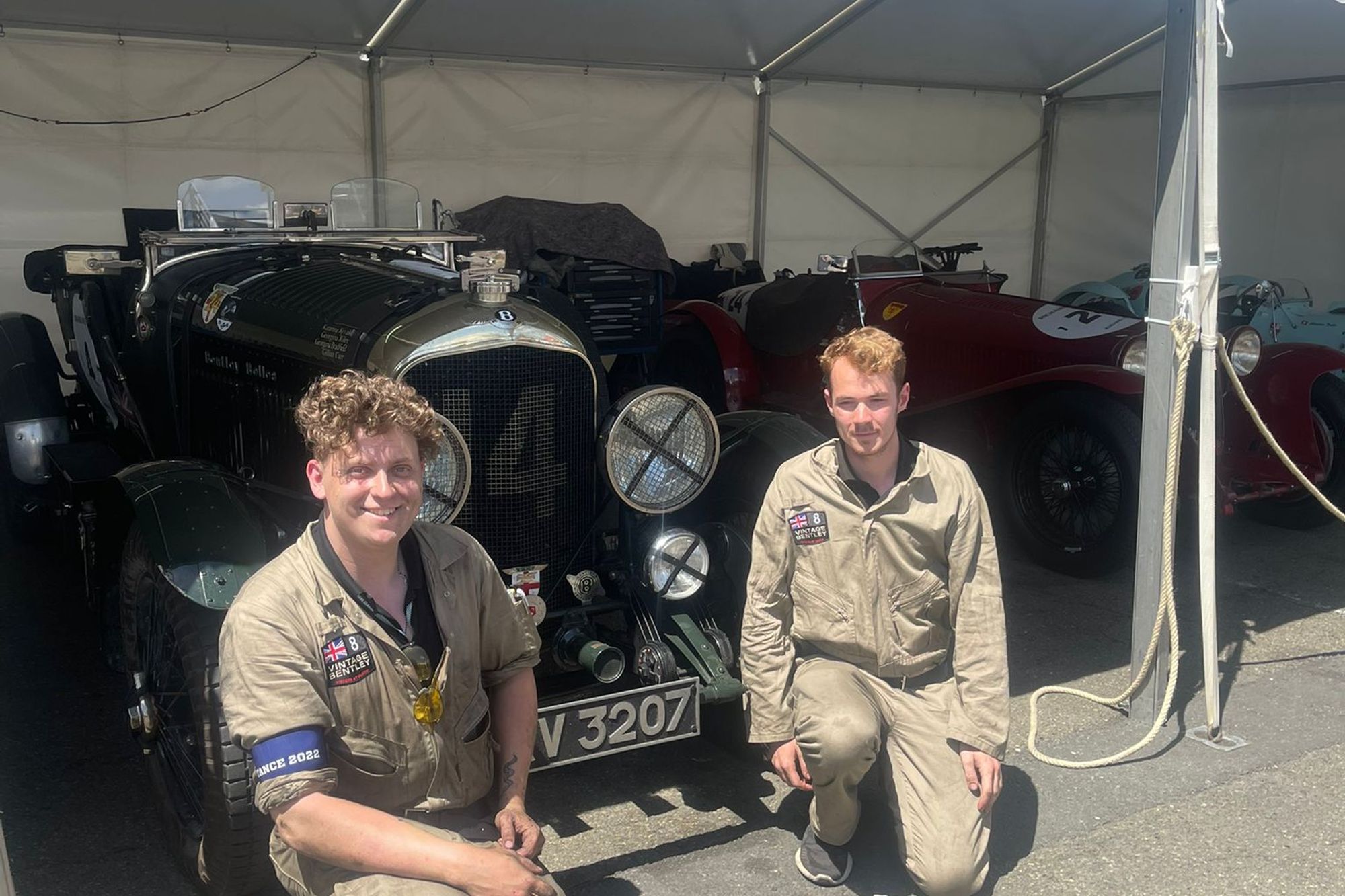 First Two Bentleys Across the Finish Line at Le Mans Classic