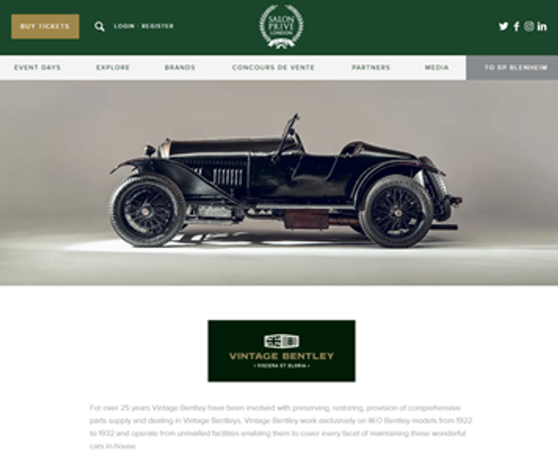 Vintage Bentley Concours De Vente Entrants Revealed for Salon Privé London