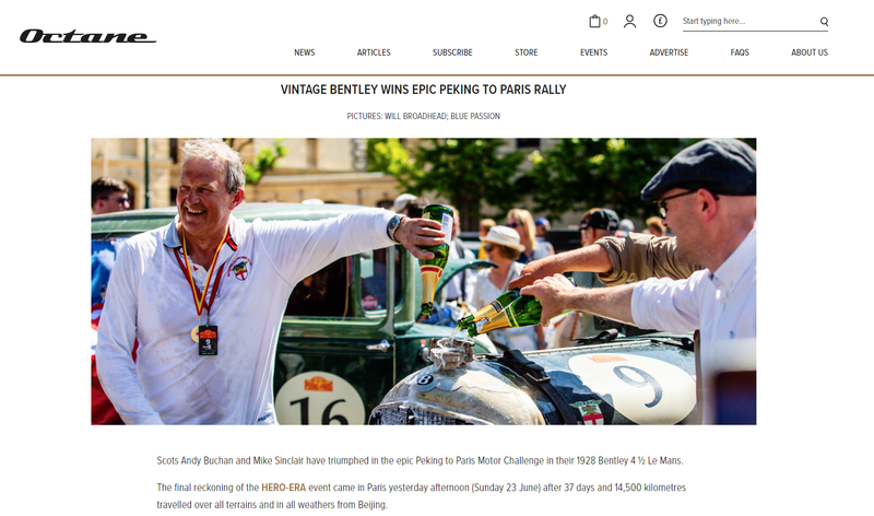 Vintage Bentley Wins epic Peking to Paris Rally