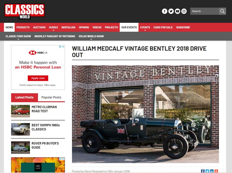 Classics World - Vintage Bentley drive out