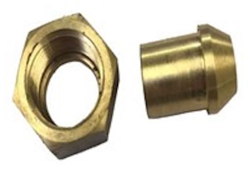 Oil Service Pipe Fittings, 1/2” BSP Nut & Olive 6 1/2L & 8L