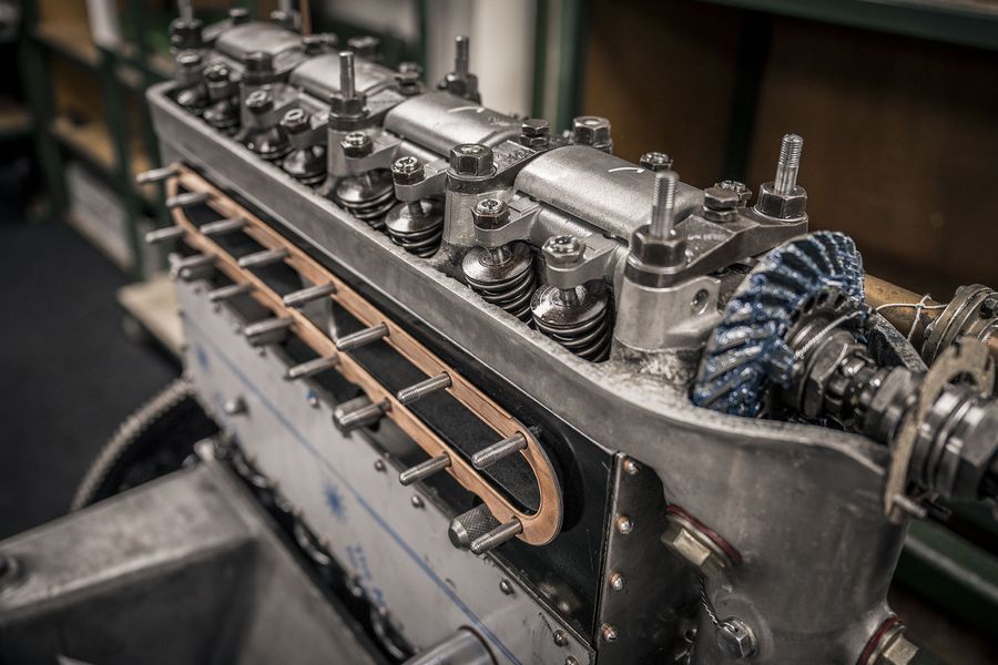 Vintage Bentley Pioneering engine shop technology